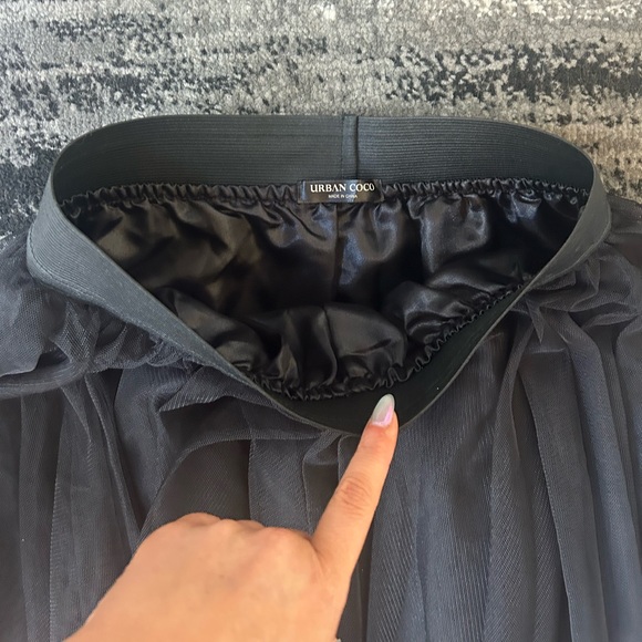 URBAN COCO Layered Tulle Midi Skirt - Picture 7 of 9